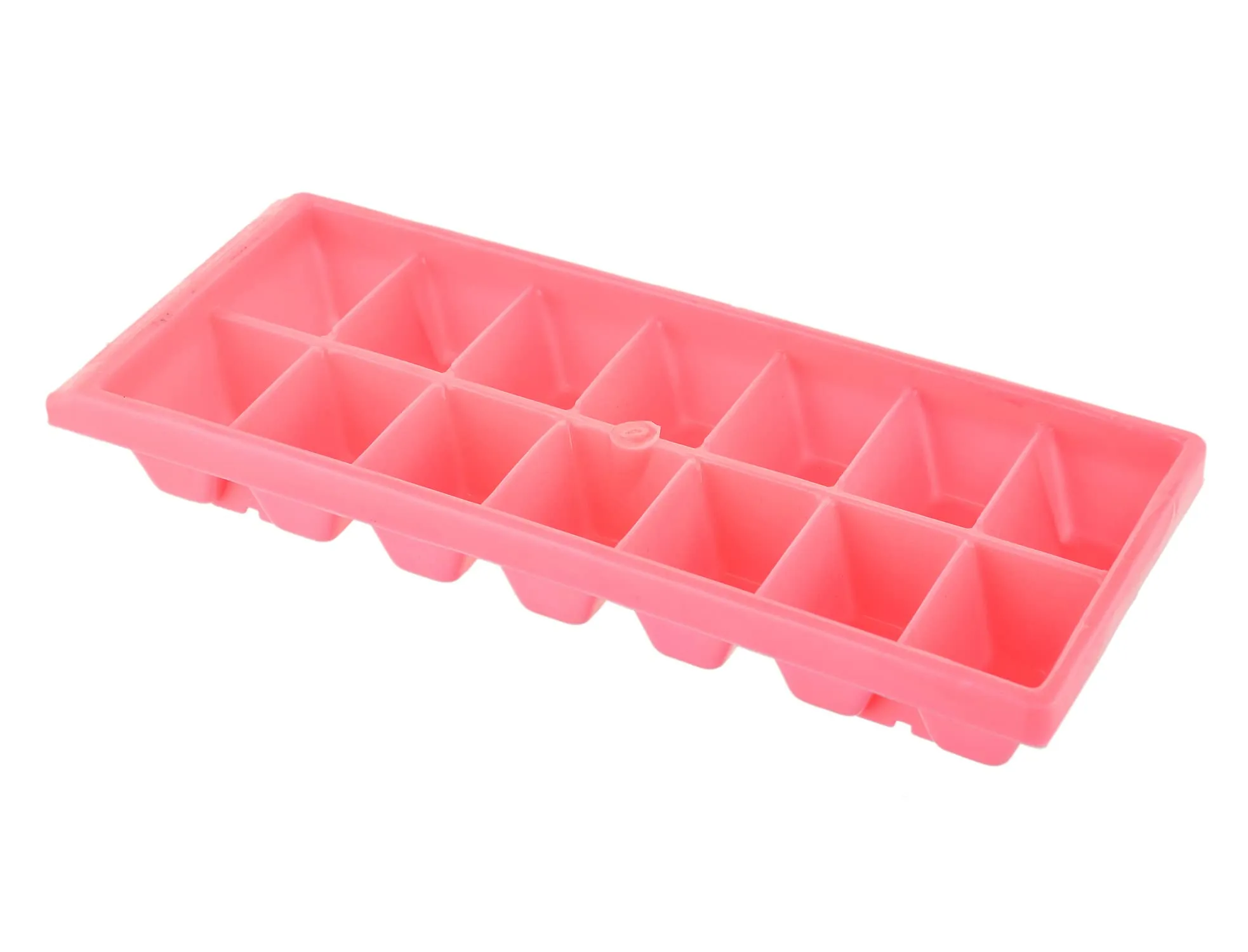 Heart Home Plastic Ice Cube Tray Set with 14 Section- Pack of 6 (Cream & Pink)-HS43HEARTH25787