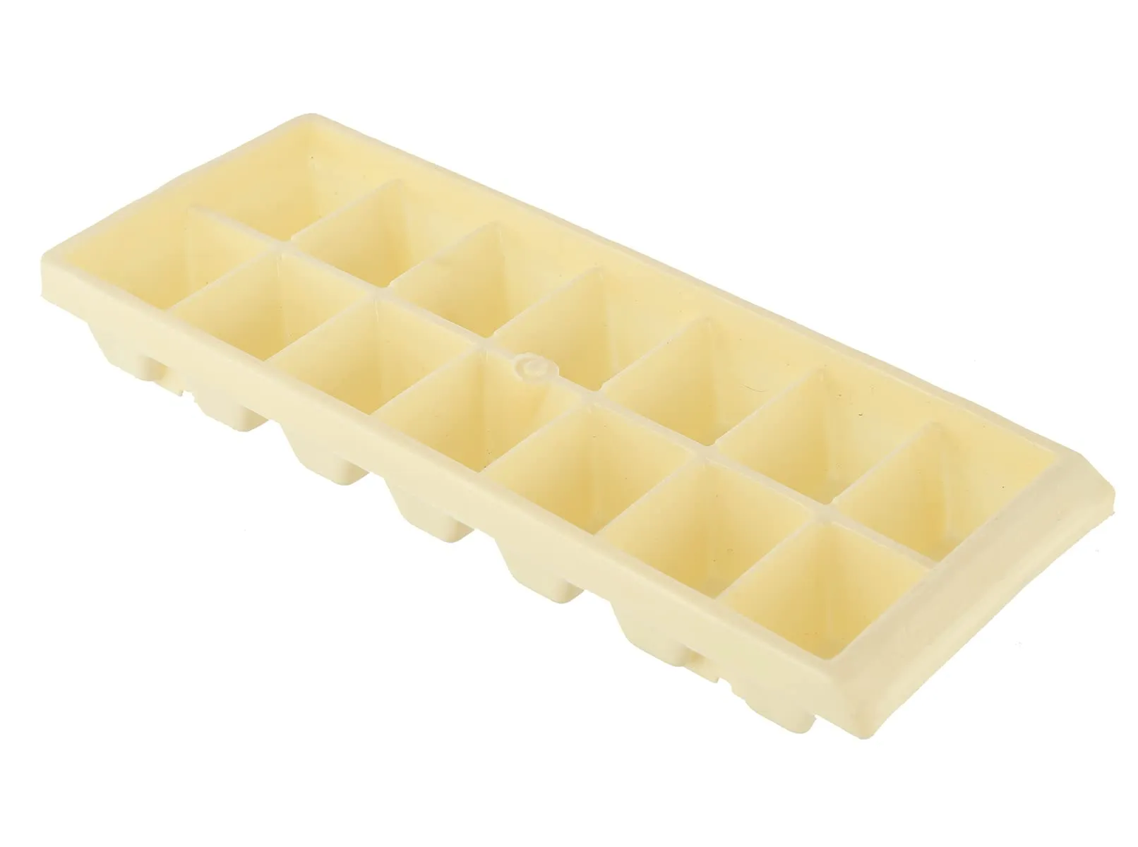 Heart Home Plastic Ice Cube Tray Set with 14 Section- Pack of 6 (Cream & Pink)-HS43HEARTH25787