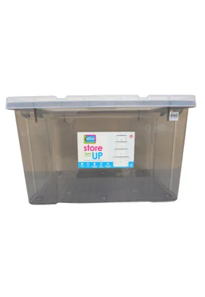 Home Gallery Stackable Storage Box 65L with Handle - Gray 59 x 35 x 35cm