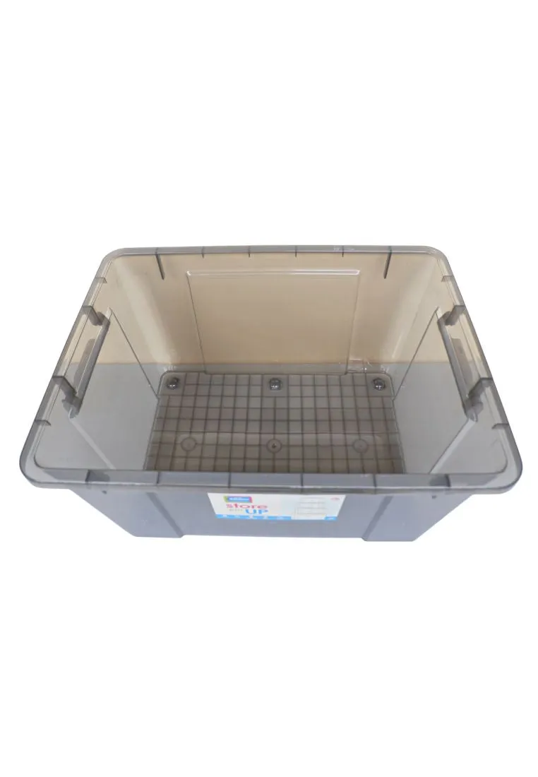 Home Gallery Stackable Storage Box 65L with Handle - Gray 59 x 35 x 35cm