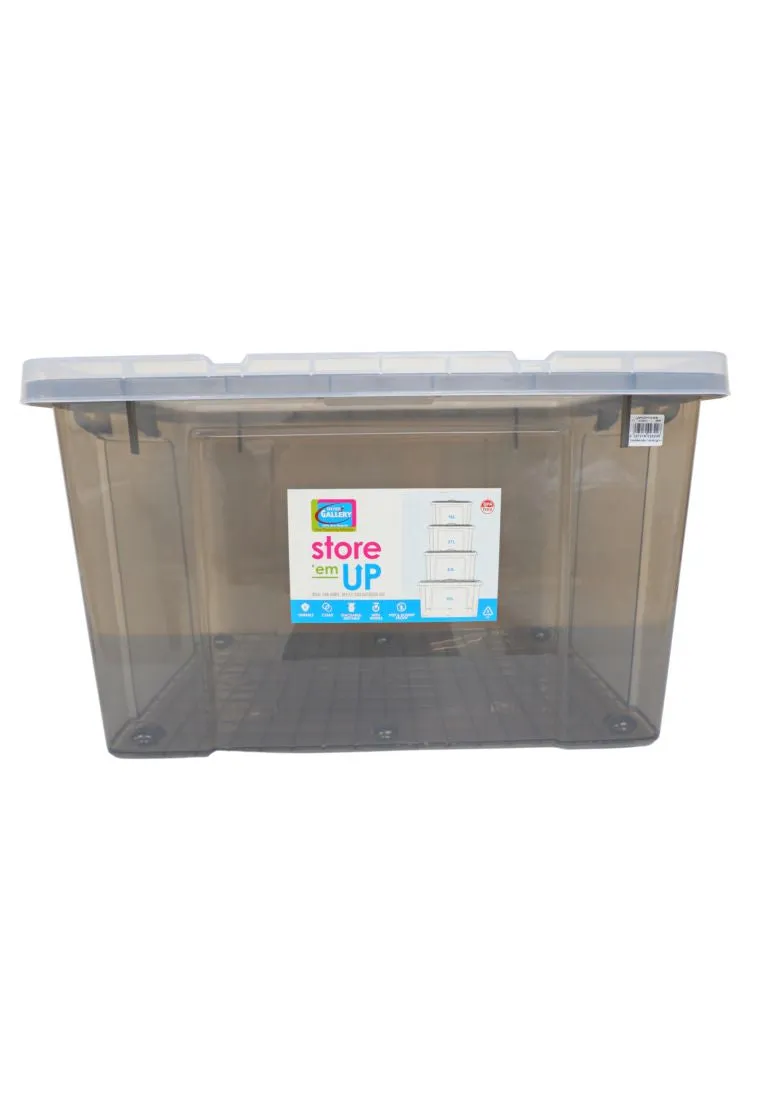 Home Gallery Stackable Storage Box 65L with Handle - Gray 59 x 35 x 35cm