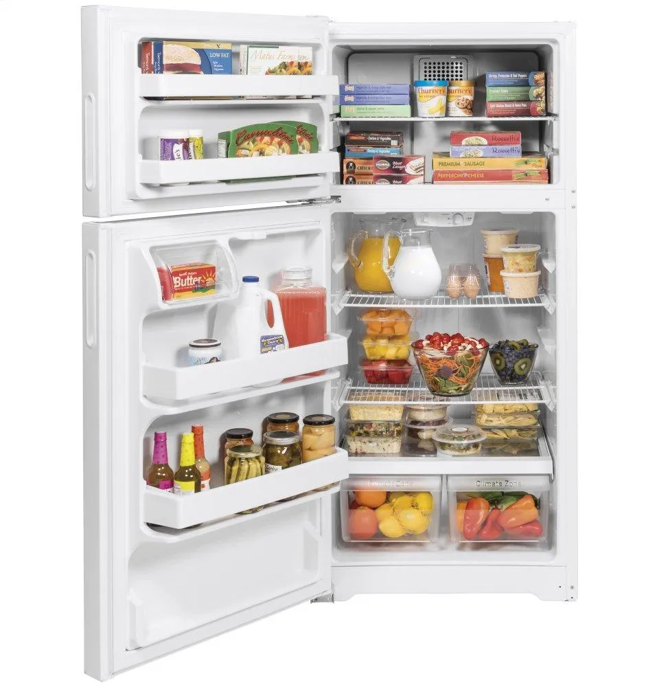 HPS16BTNLWW Hotpoint® 15.6 Cu. Ft. Recessed Handle Top-Freezer Refrigerator