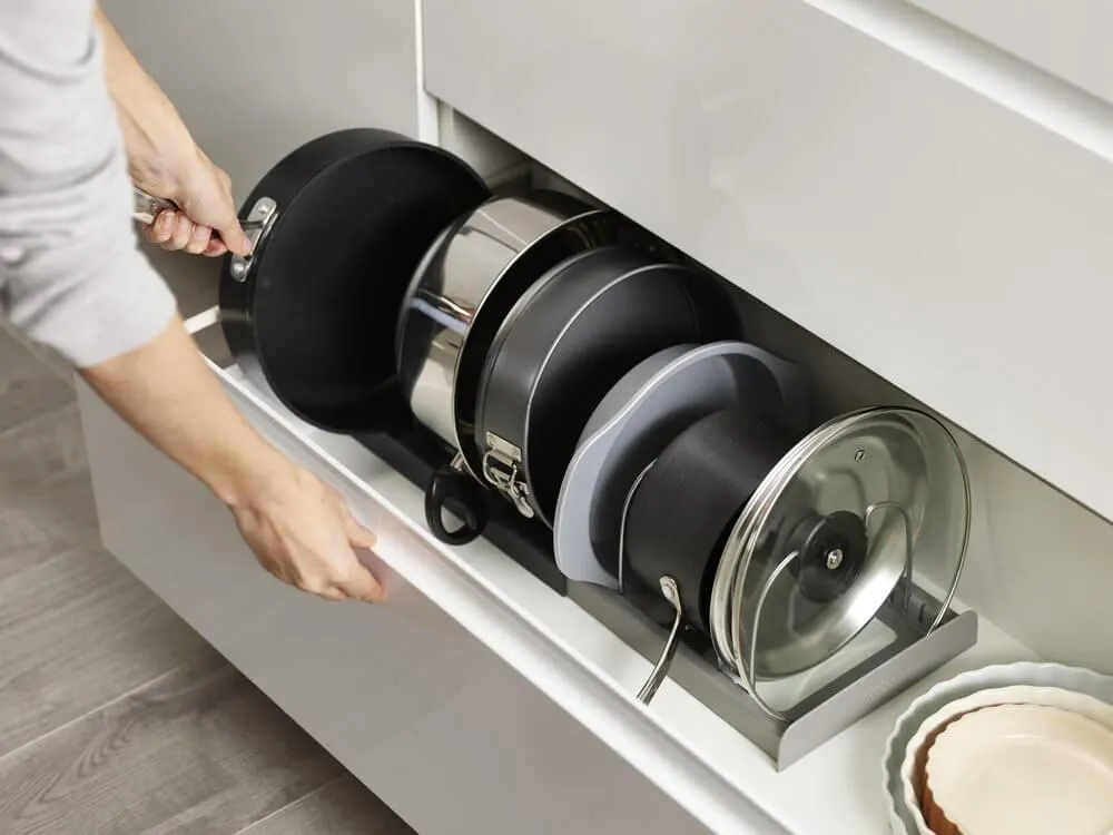 Joseph Joseph DrawerStore Expandable Cookware Organiser Rack Grey
