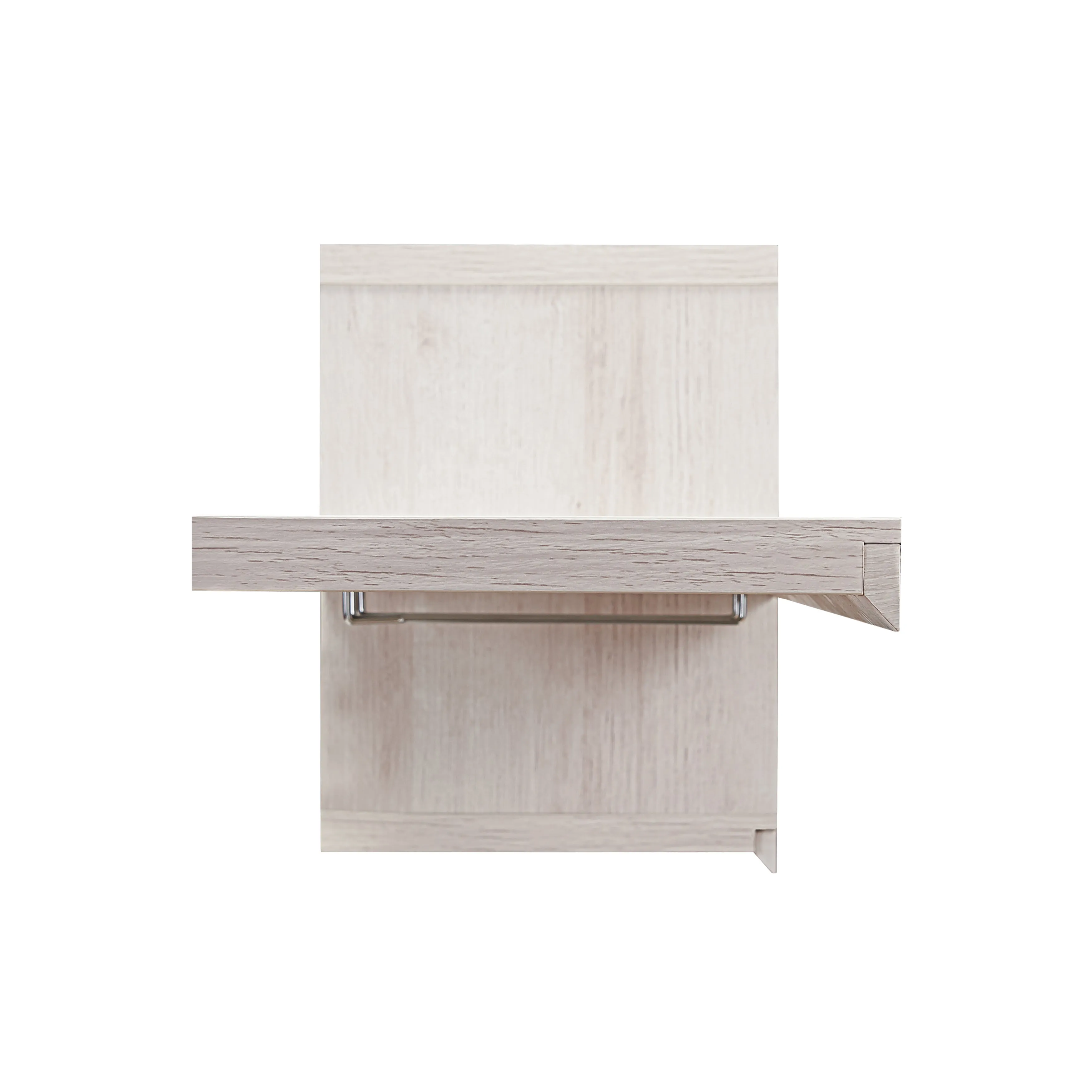 Kalish White 4-bottle Floating Home Bar with Hanging Stemware Rack