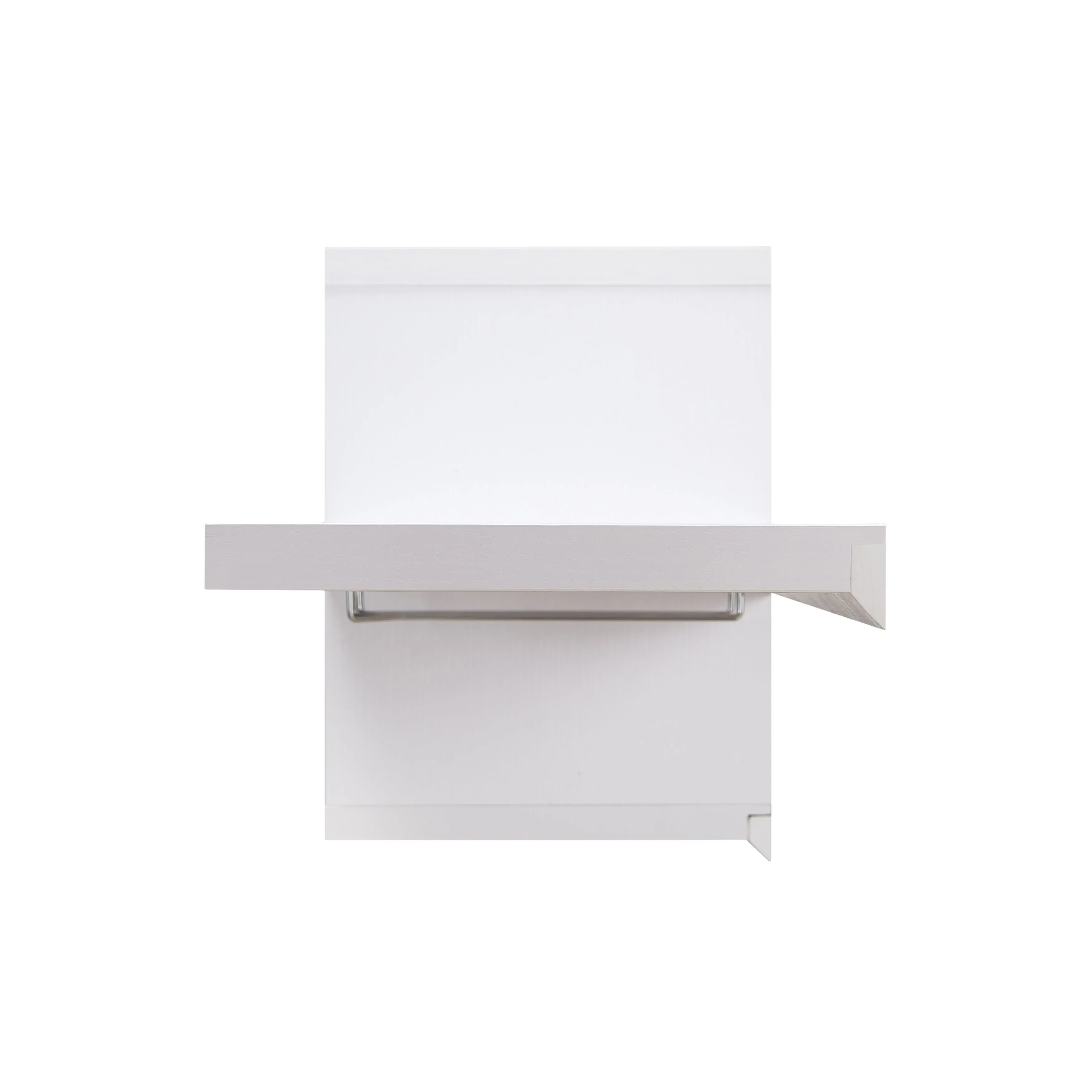 Kalish White 4-bottle Floating Home Bar with Hanging Stemware Rack