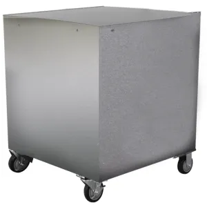 Kingsley 34-9660 CollectionPoint 38" Aluminum Rolling Collection Bin with Lid