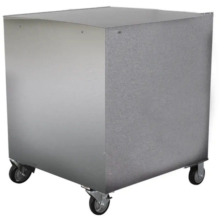 Kingsley 34-9660 CollectionPoint 38" Aluminum Rolling Collection Bin with Lid