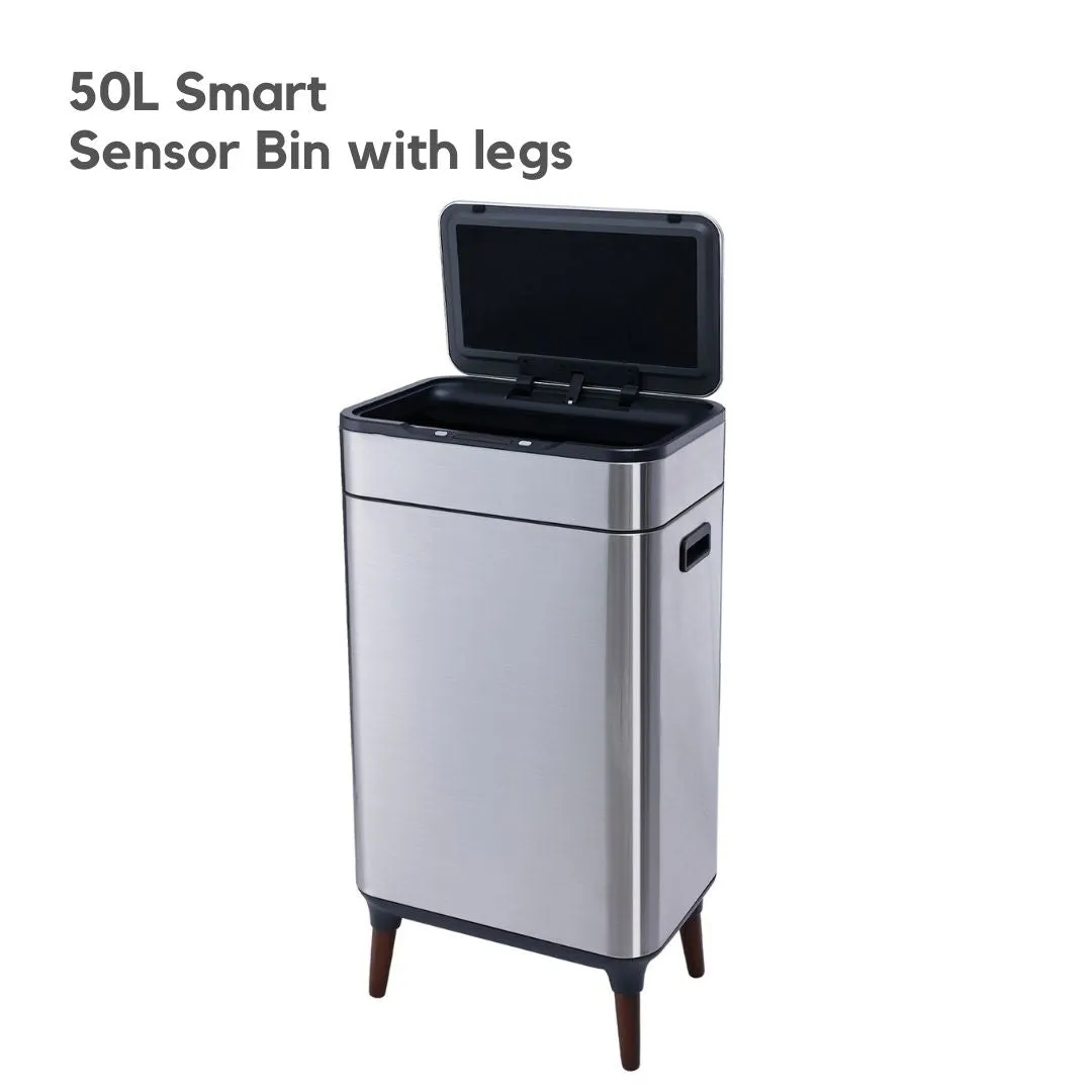 Kitchen Smart Sensor 50L Bin with legs (Rechargable)