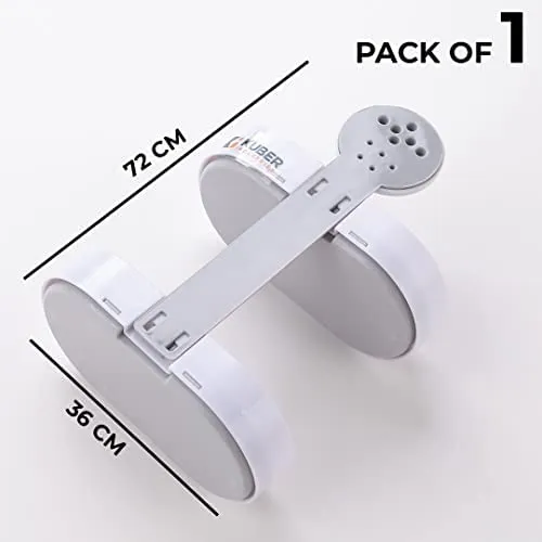 Kuber Industries Two Tier Hanging Soap Case|Self Adheshive & Easy to Install|Waterproof Drainage Design|Space Optimizing|Multi Utility Sink Organizers|CM02|Set of 2|White