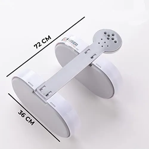 Kuber Industries Two Tier Hanging Soap Case|Self Adheshive|Waterproof Drainage Design|Space Optimizing|Multi Utility Sink Organizers|CM02|Set of 12|White