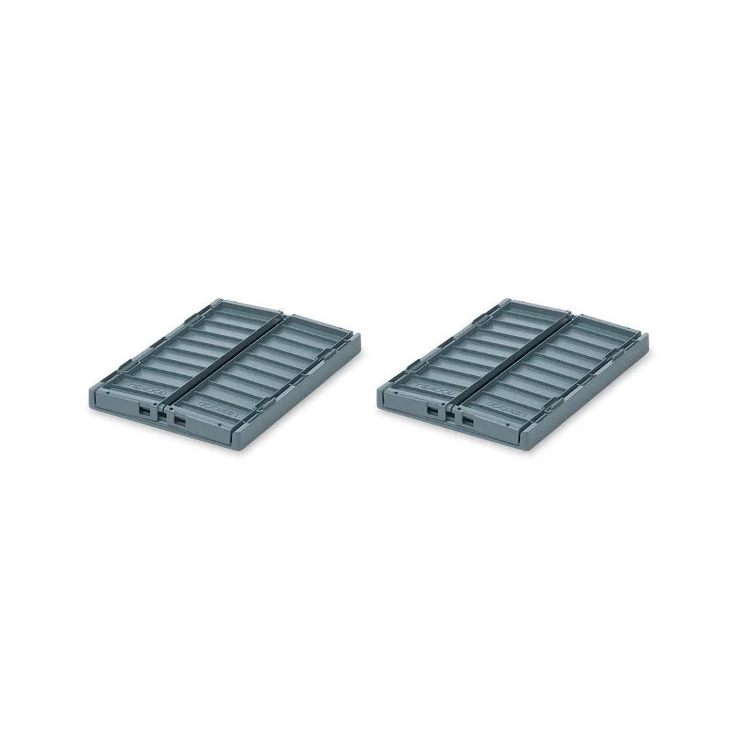 Liewood Weston Storage Boxes - Whale Blue - Small - 2 Pack