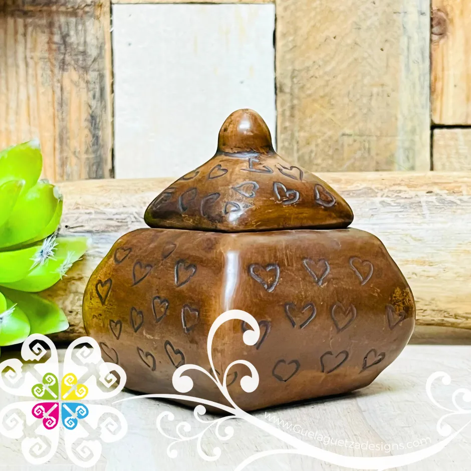 Medium Square Jewelry Box - Barro Cafe Oaxaca