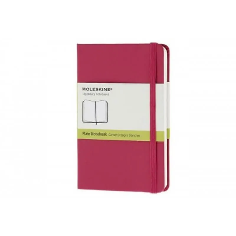 Moleskine Plain Notebook, Hard Cover Pocket Magenta