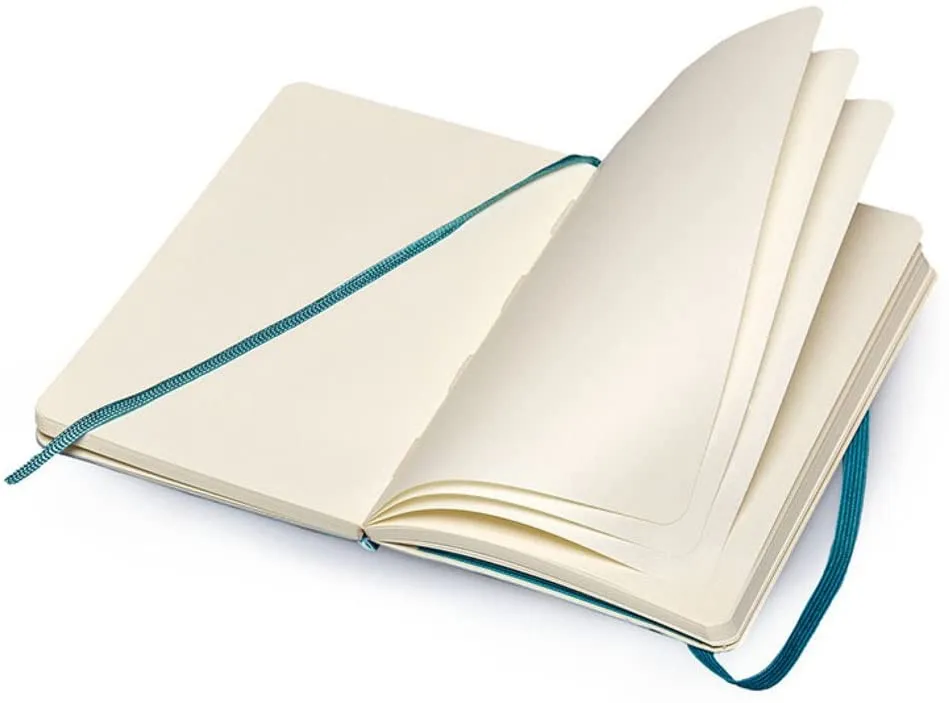 Moleskine Plain Soft Cover Notebook Pocket Size Underwater Blue