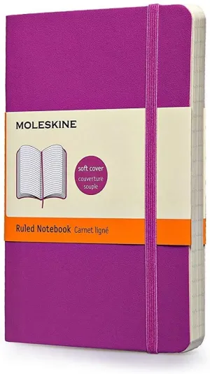 Moleskine Ruled Soft Cover Notebook Pocket Size Purple