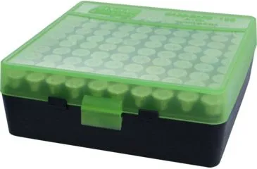 MTM Pistol Box 100 Round Clear/Green 44cal