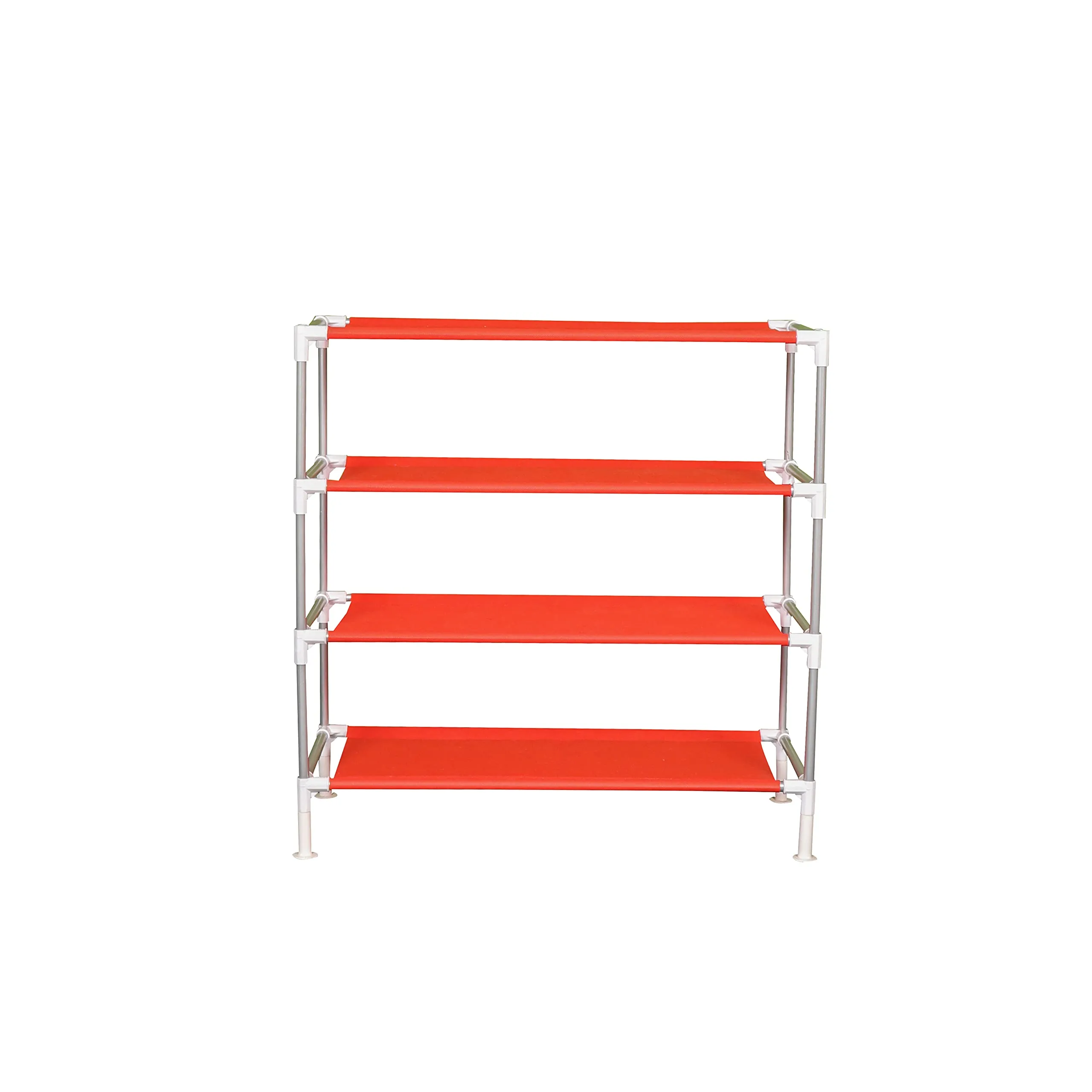 PARASNATH Mild Steel Red Colour 3-4 Layer Utility Shoe Rack Shoe Rack/Shelve Shoe Stand - Made in India (New Launch) (Plastic, Metal, Steel)