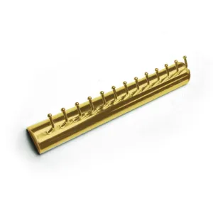 Polished Brass Accessory Rack, 13 Hooks