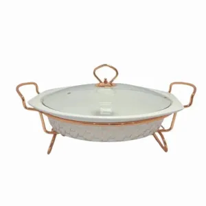 Round Burner Dish With Stand 14.5"