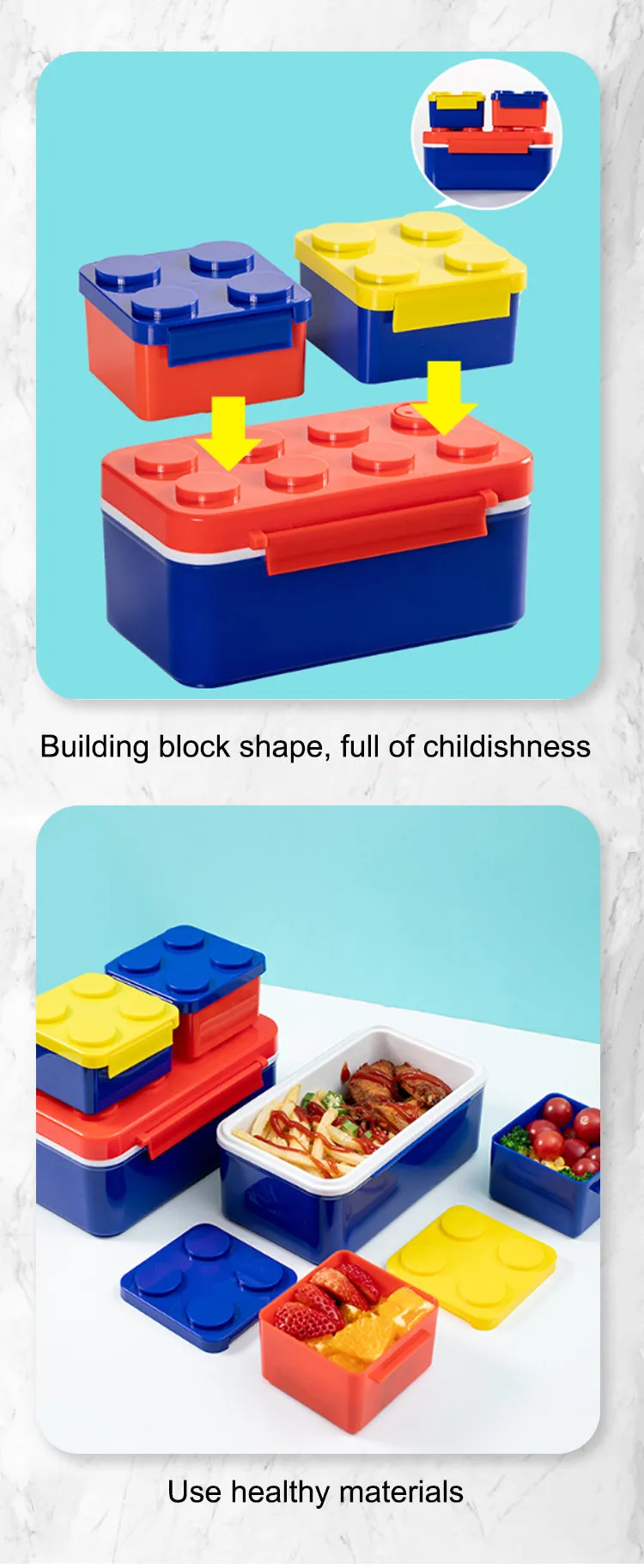 Stackable Brick Lunch Boxes