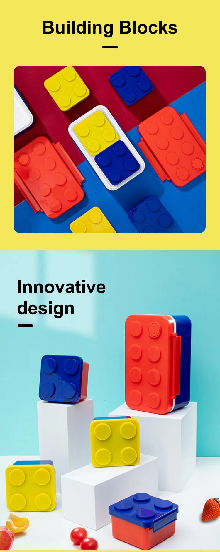 Stackable Brick Lunch Boxes