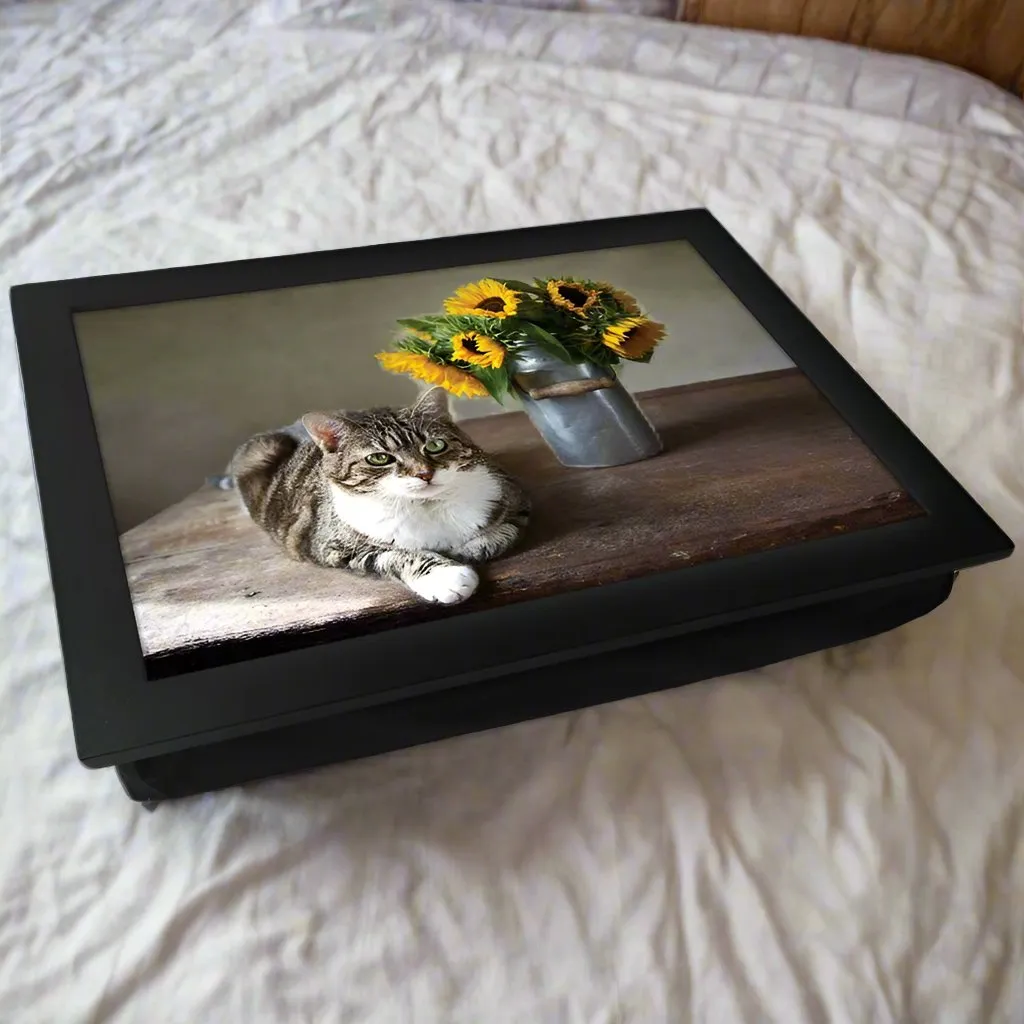 Sunflower Cat Lap Tray by Fabulous Felines