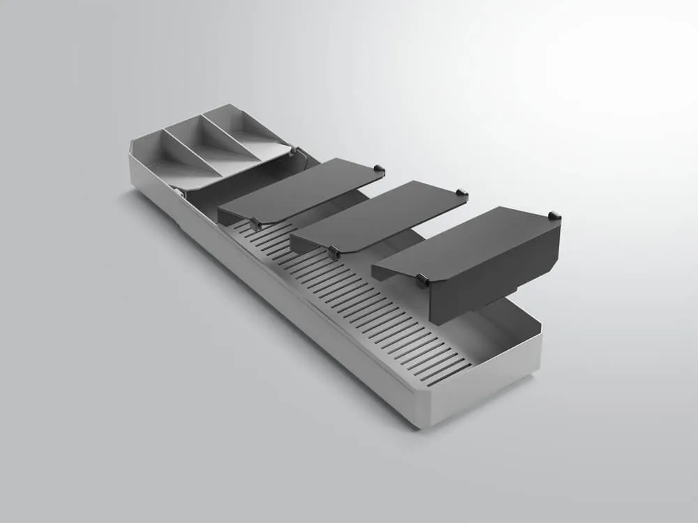 Uni Fit Adjustable Compact Cutlery Tray Grey