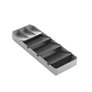 Uni Fit Adjustable Compact Cutlery Tray Grey