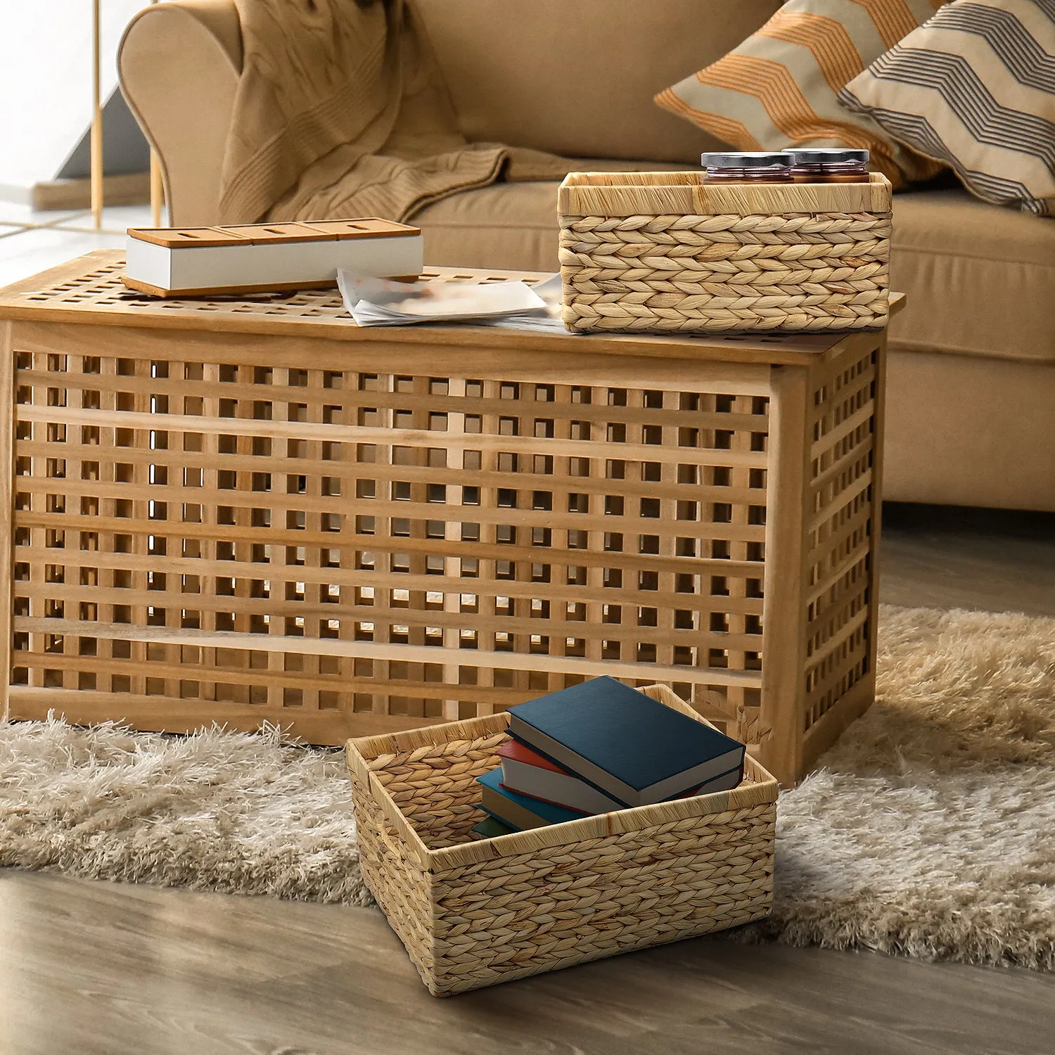 Water Hyacinth Baskets (2 Pack)